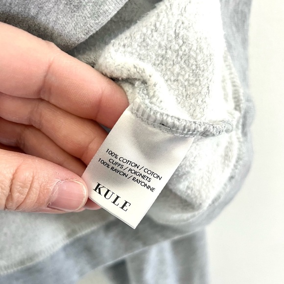 KULE The Crosby Hoodie Heather Grey Pullover Sweatshirt Size Small - Picture 9 of 10